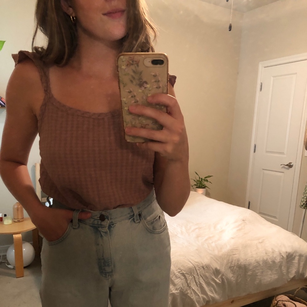 mauve textured tank
